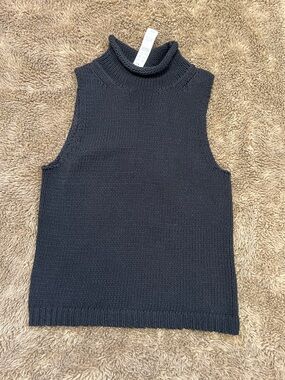 JCrew Sleeveless Rollneck Cotton Sweater